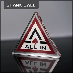 SHARKCALL德州扑克筹码 ALLIN 庄位牌allin牌全押牌亚克力押注码