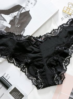 K002#欧美性感蕾丝花边丁字裤纯棉裤裆光滑面料低腰女士内裤