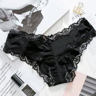K002#欧美性感蕾丝花边丁字裤纯棉裤裆光滑面料低腰女士内裤