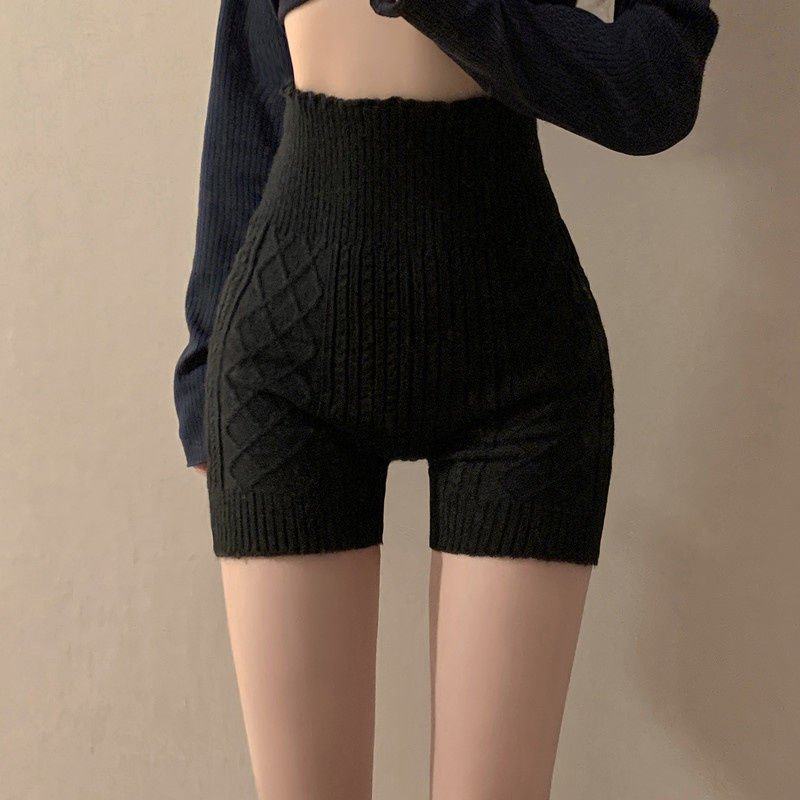 防走光针织打底短裤女气质麻花高腰显瘦外穿包臀裤子小个子安全裤,女士内衣/男士内衣/家居服,女安全裤,淘宝优惠券,粉丝福利购,淘宝优惠卷