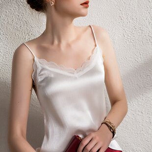 夏季新款蕾丝吊带女背心西装内搭缎面性感丝绸小吊带美背