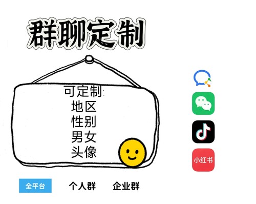 拉人进社群定制。可定制地区、性别、头像
