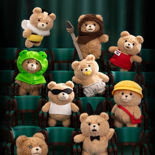正版共鸣GONG TED2Baby Ted可动毛绒挂件盲盒泰迪熊玩偶挂件礼物