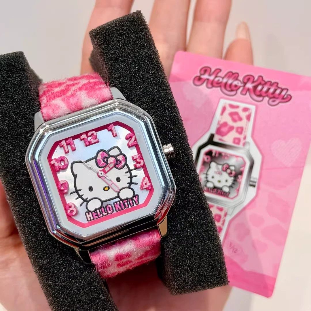 官方正品hellokitty甜心豹表系列手表盲盒潮玩豹纹手表女生礼物