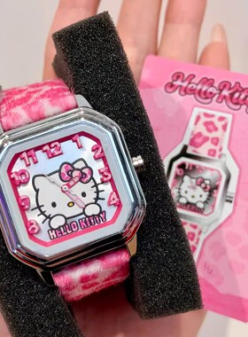 官方正品hellokitty甜心豹表系列手表盲盒潮玩豹纹手表女生礼物