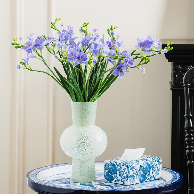 速发香雪兰手感保湿花高端客厅插花束饰花装礼物拍摄道具