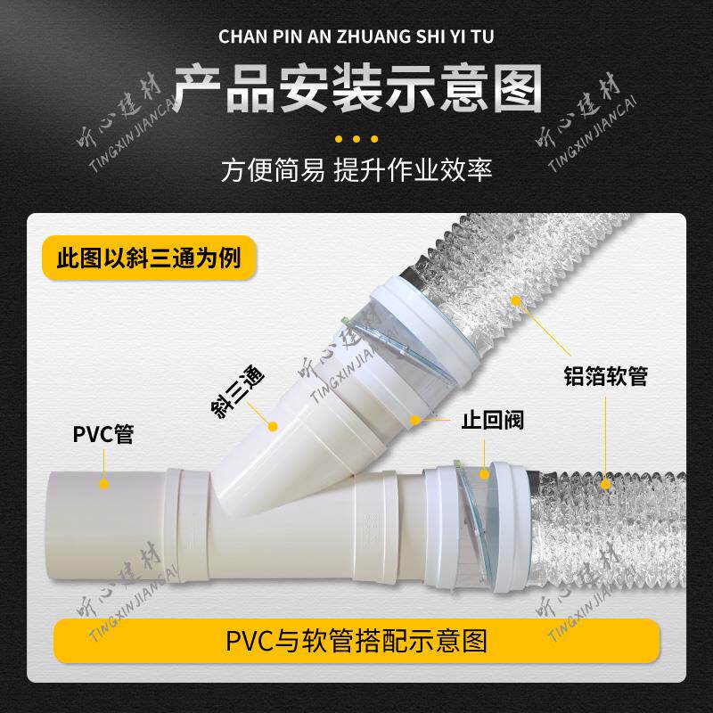现货斜Y型T型200 180 160三B通带管道阀抽油机8寸通风机排风管变