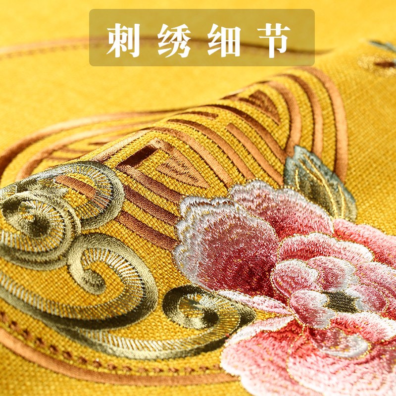 现货速发新中式床头柜盖布高级感茶台布艺客厅茶几垫布边柜小方桌