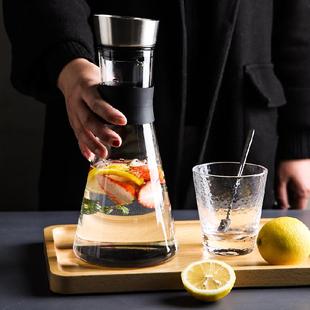 冰水 舍里果汁扎壶耐热白开水瓶凉水壶家用冷水壶玻璃耐高温夏季