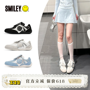 新款 姜之南同款 SMILEY网球笑脸2026春季 女 通勤百搭薄底德训鞋