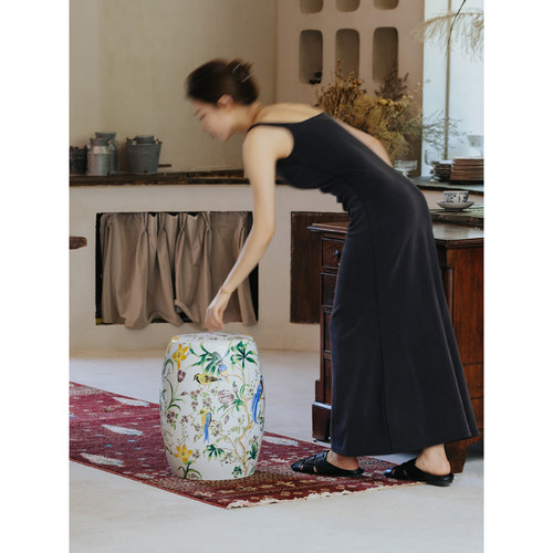 仲夏绮梦东方花鸟鼓凳