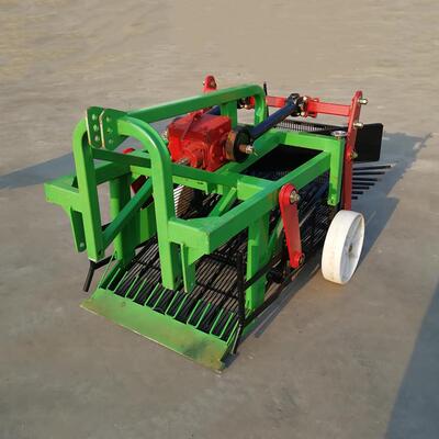 罗森四轮收获机 螺丝菜震动筛收获机 沙土地花生出土捡拾一体机