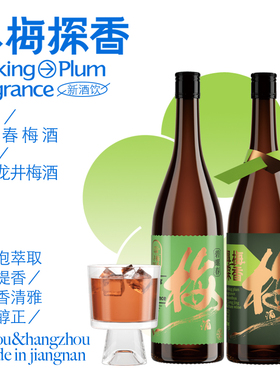 寻梅探香碧螺春梅酒龙井茶梅酒微醺低度酒小甜酒果酒梅子酒720ml