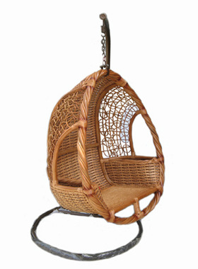 13101 手工编织秋千吊兰 天然藤吊篮