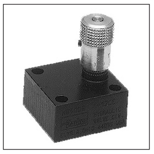 PARKER板式节流阀NS系列,阀芯带2级锥体手动调节针型节流阀NS400S