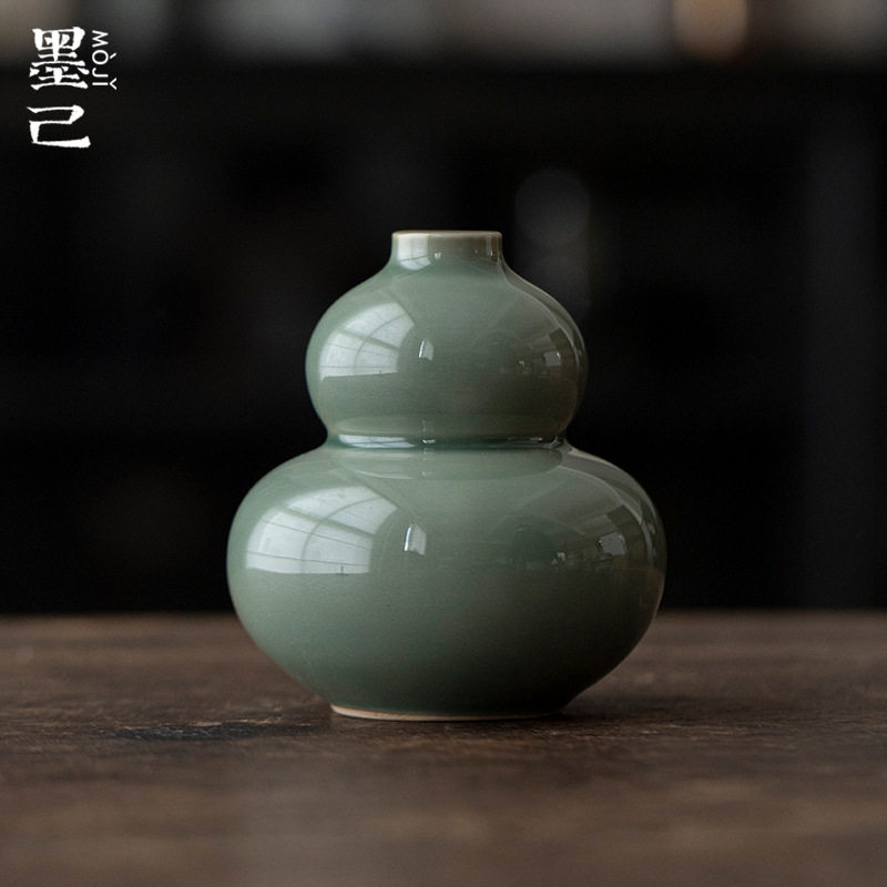 墨己陶瓷花瓶葫芦复古新中式家居摆件装饰工艺品青瓷水培花器瓶子,橡塑材料及制品,其他塑料制品,淘宝优惠券,粉丝福利购,淘宝优惠卷