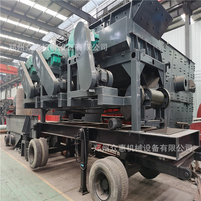 移动阶梯式泥石分离机 众惠重型蝶形筛石机 陈腐填埋垃圾分拣设备