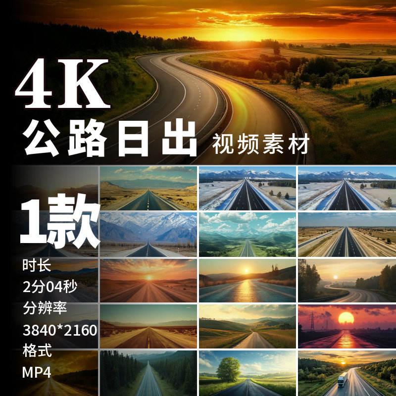 高清道路梦想之路公路成功之路人生之路远方未来前行视频素材