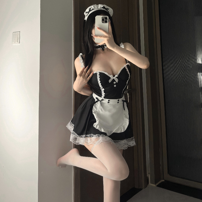 性感可爱女仆钢托聚拢火辣cos女佣居家睡衣直服饰ins日系qqny套装
