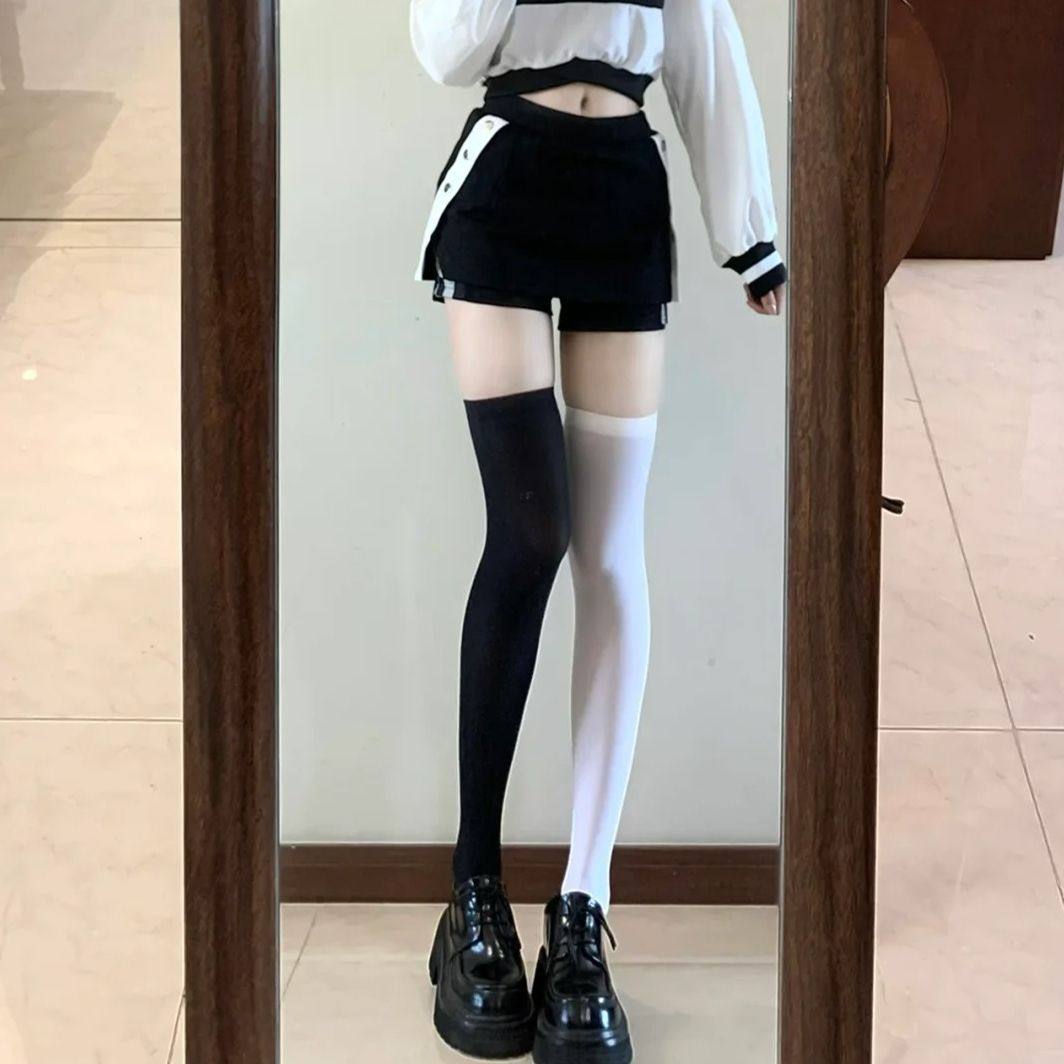 春薄款jk过膝长筒堆堆小腿袜女日系ins高筒袜靴袜外穿直播女团袜,女士内衣/男士内衣/家居服,长筒袜,淘宝优惠券,粉丝福利购,淘宝优惠卷