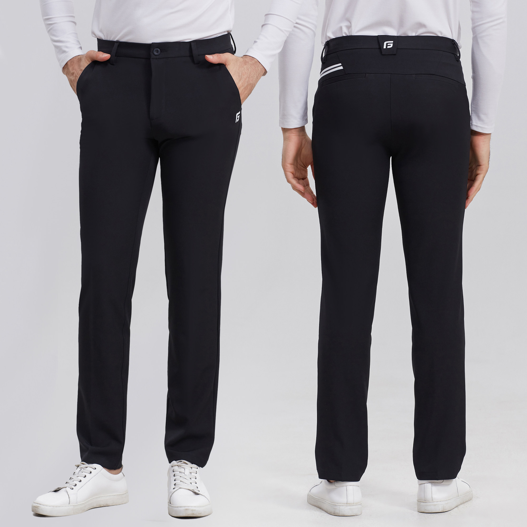 春秋季高尔夫裤子男中厚修身弹力透气长裤男golf服装男装球裤男裤