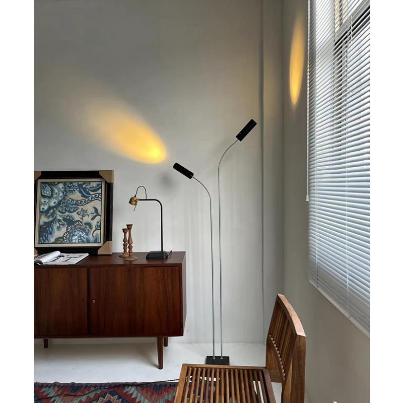 中古仓落地灯客厅卧室艺术床头极简立式阅读氛围感北欧侘寂射灯