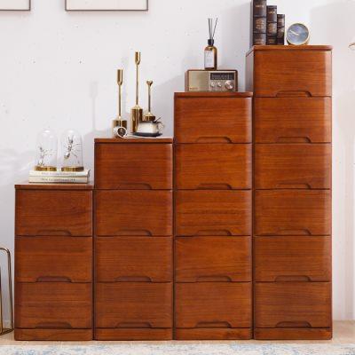 实木夹缝隙储物床头置物立柜卧室五斗柜窄抽屉式收纳柜子加深50宽