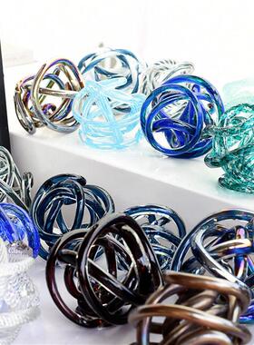 每周一三五10点上新/简约小清新彩色玻璃麻团摆件家居装饰品I3-5