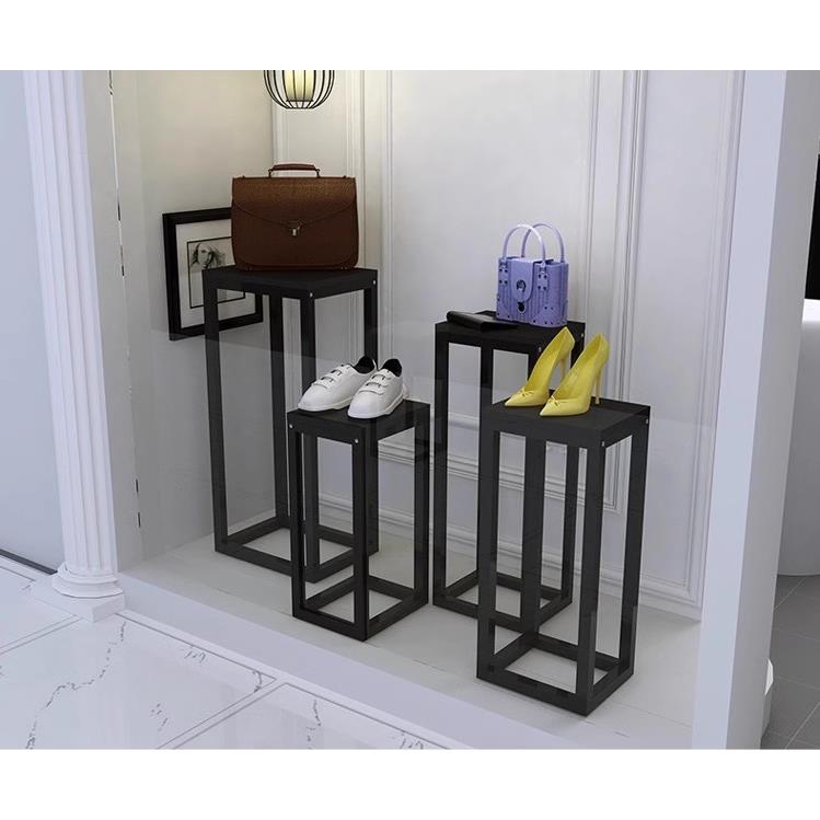 服装店高低流水台中岛架货架组合橱窗模特展示架小展示台铁艺落地