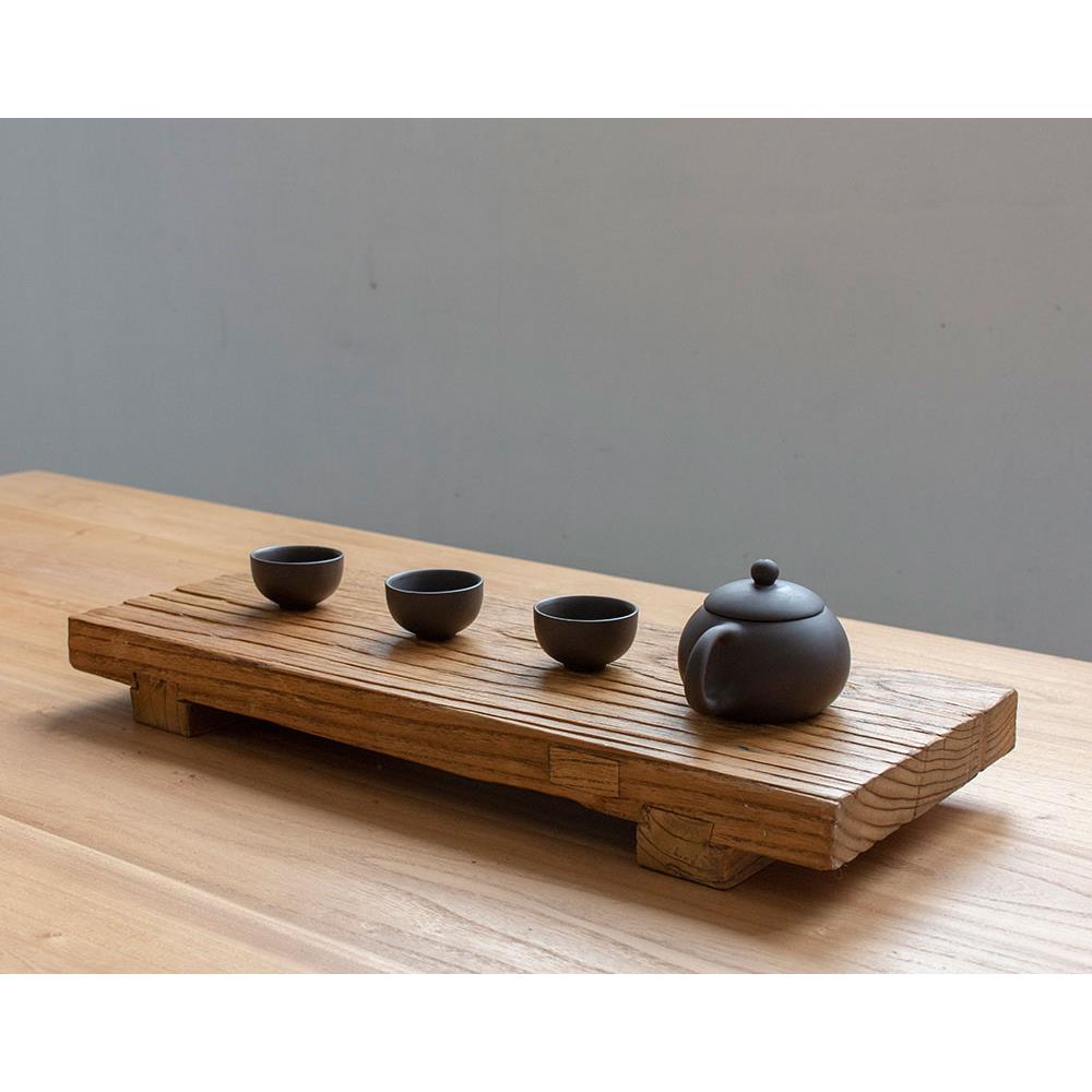 实木茶盘老门板茶托功夫茶具老门板摆件实木托盘底座喝茶休闲茶托
