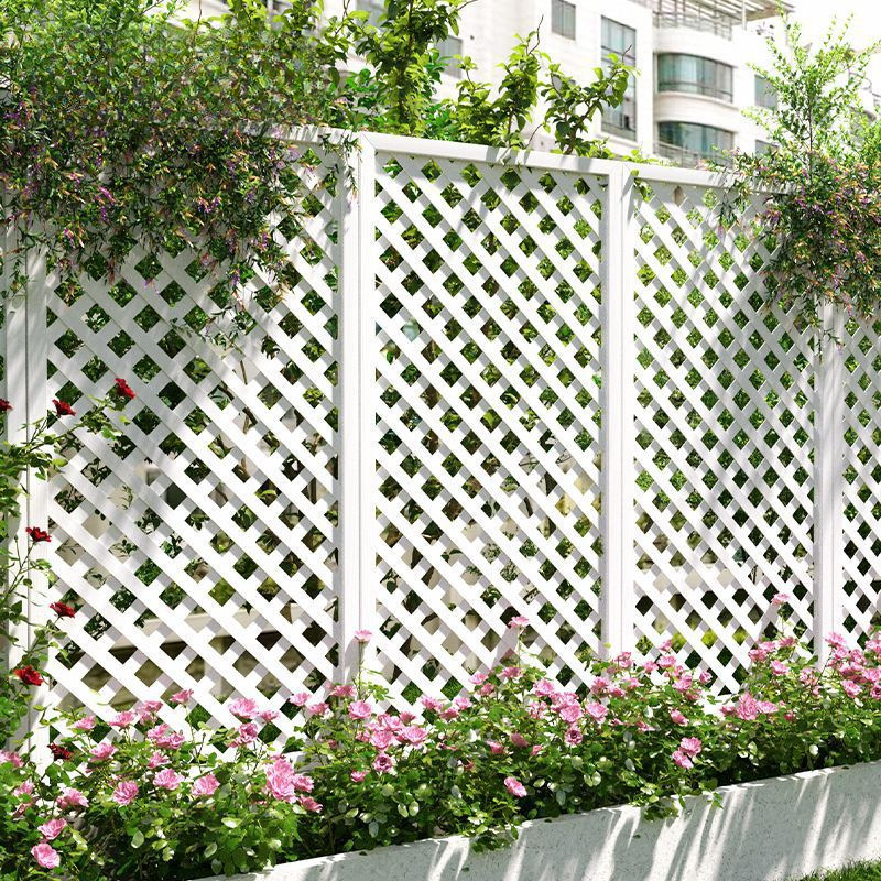 隔断花架围栏白色庭院爬藤花网格网片户外花园架栏杆护防腐木栅栏