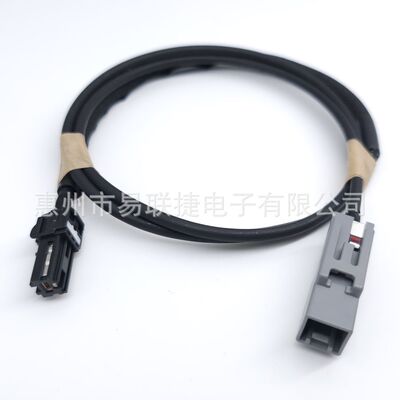 JAE连接器7475灰黑12D54 DCM转接线黑色+灰色 L=950mm汽车线束