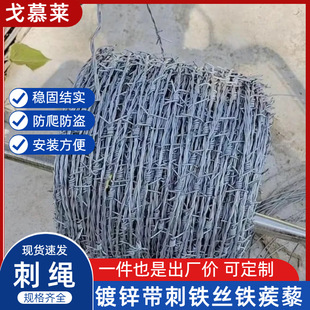 镀锌铁丝  刺绳双股热镀锌  不锈钢刀片刺绳