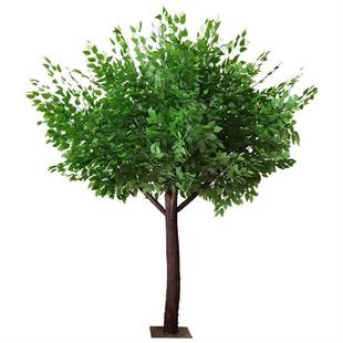 仿真青色榕树大型落地绿植人造大树许愿树假树酒店客厅装饰仿真树