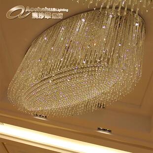 非标酒店水晶灯Chandelier复式楼别墅会所售楼部灯沙盘装饰灯