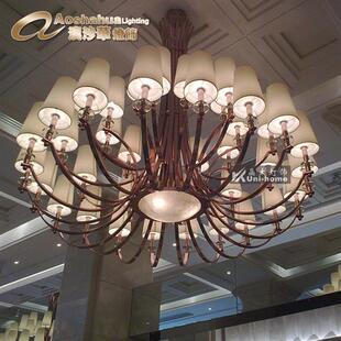 酒店工程灯商场中庭大型吊灯别墅会所售楼部大堂吊灯非标灯