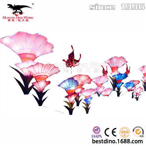 年圣诞节新春大型灯会展览创意彩灯彩车蝴蝶花灯组摆件美陈