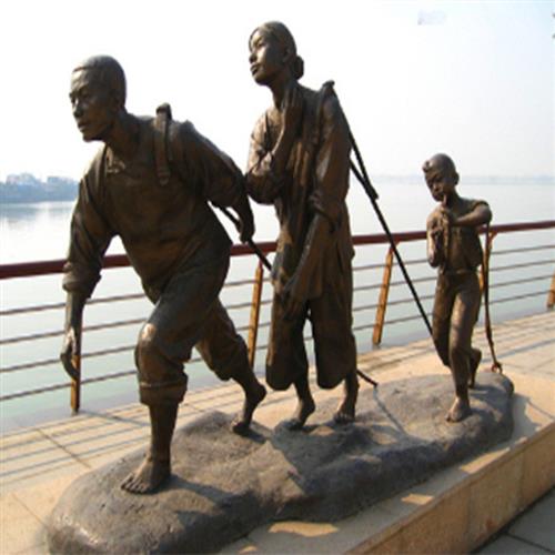 玻璃钢仿铜农耕牛拉犁雕塑户外新农村园林景观大型铸铜动物人物摆