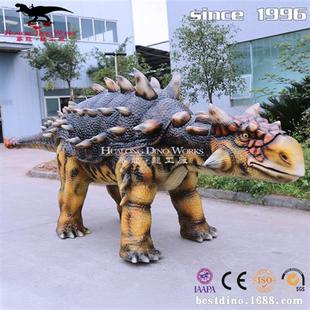 仿真机械电动甲龙模型主题公园商场活动景区引流乘骑行走恐龙.