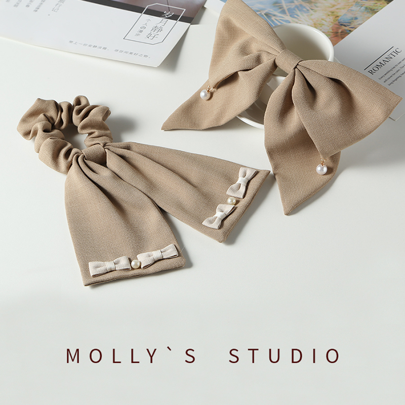 2024新款韩国东大门高级感飘带肥肠圈大蝴蝶结弹簧夹顶夹发夹发饰