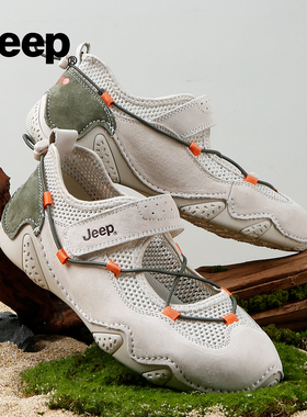 JEEP女鞋冬季玛丽珍鞋女冬2025新款运动单鞋灰色女士凉鞋芭蕾鞋子