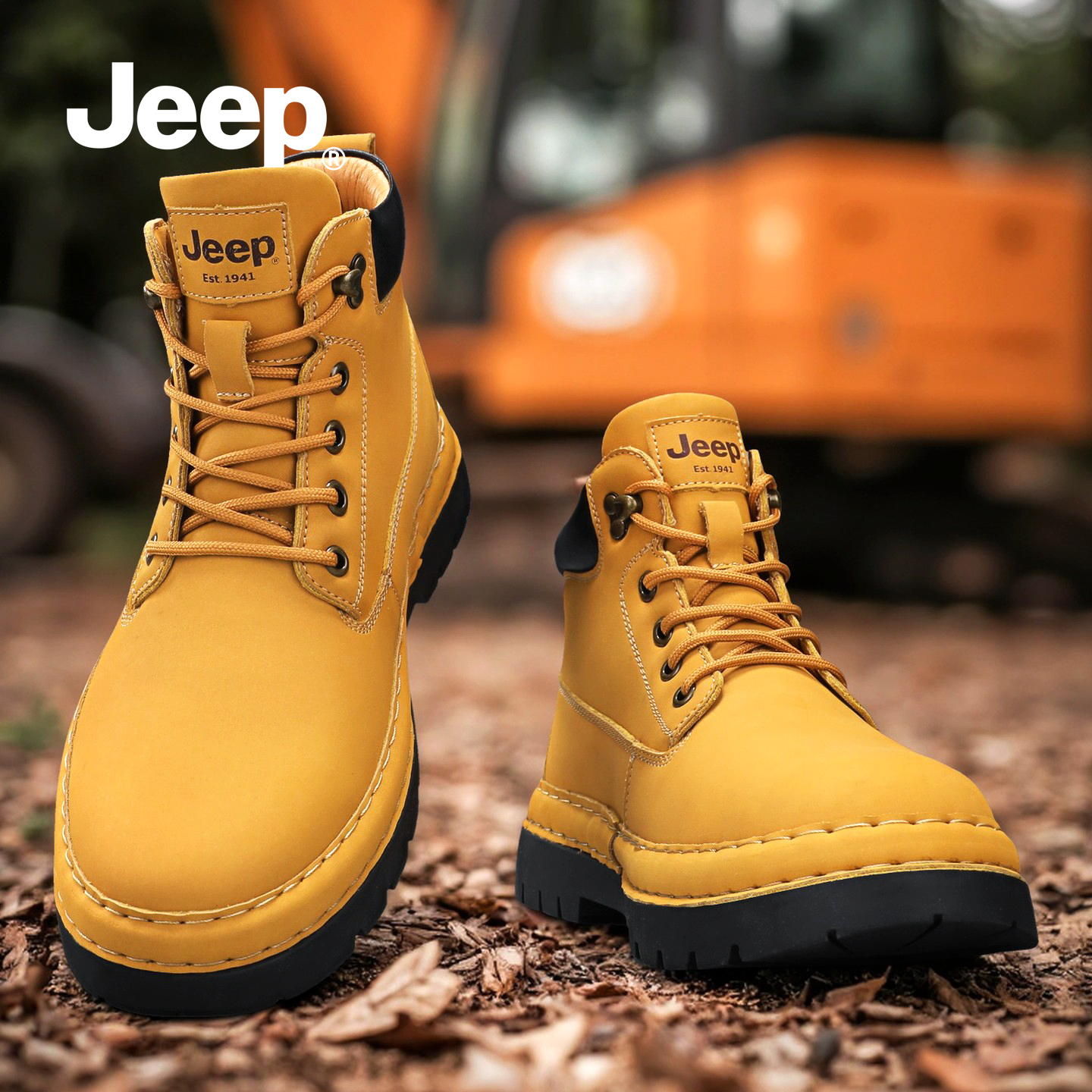 【商场同款】JEEP吉普工装马丁靴