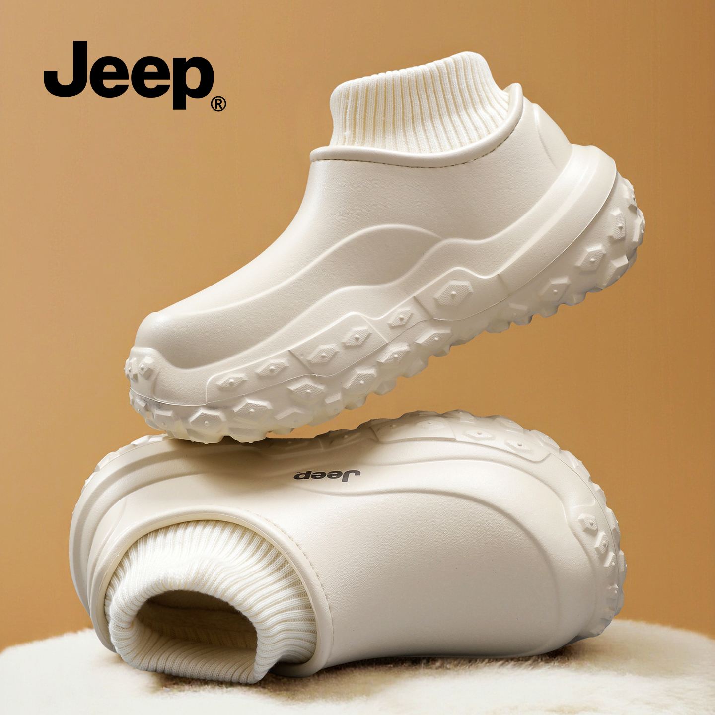 【明星同款】JEEP加绒洞洞鞋女款