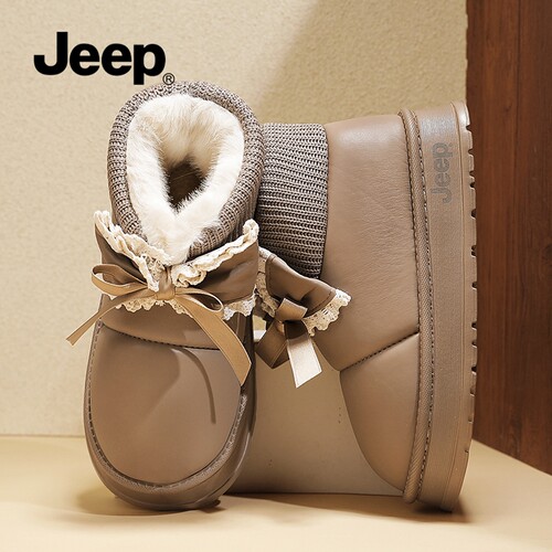 【明星同款】JEEP东北加绒雪地靴