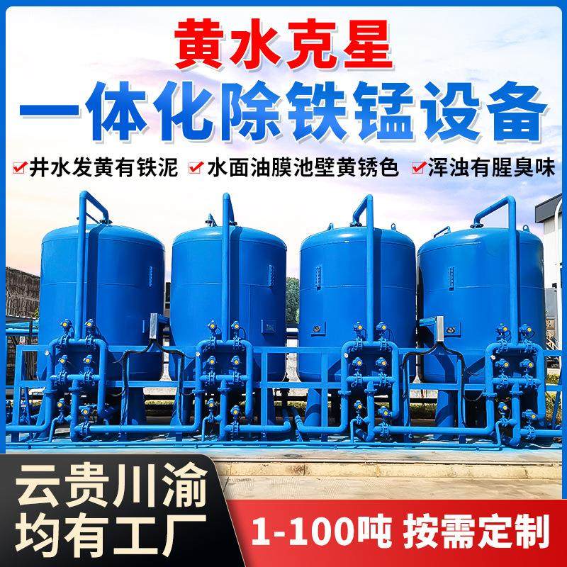 大型净水设备山泉水过滤设备深井水除铁锰过滤器全自动除铁锰设备