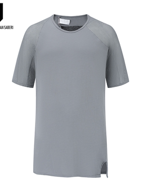 11 BY BBS短款短袖T恤PR1黑灰色11BYBBS TS2 1101+1106 PR1 BLACK