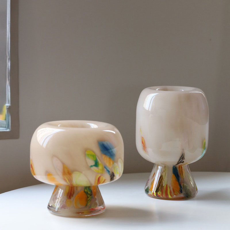 大秀家居轻奢高级感火炬玻璃花瓶中古摆件客厅插花餐桌水培小众花,橡塑材料及制品,其他塑料制品,淘宝优惠券,粉丝福利购,淘宝优惠卷