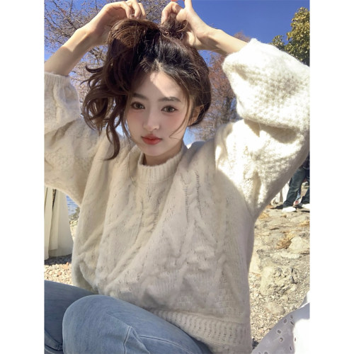 温柔乖乖温柔宽松少女毛衣女秋