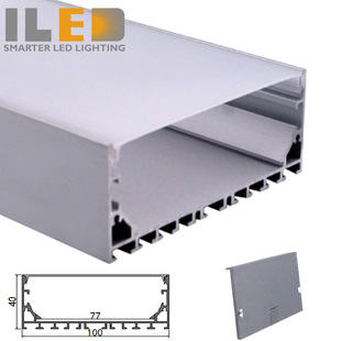 超市商场展厅 led办公吊线灯方通灯40*100mm宽PC面罩线条灯铝型材