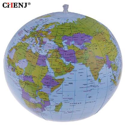 推荐1X 40cm Inflatable World Globe Earth Map Ball Educationa